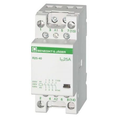 R25-40 230VM, 220-240V 50Hz, 230V=DC Модульний контактор
