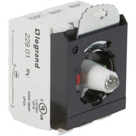 (23004) Osmoz М/ад. 3п гв. 24В LED чер.1НО 1НЗ, Legrand