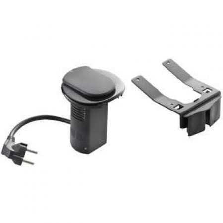 (54086) Люк з роз. 2К+З та USB 2м чорн, Legrand