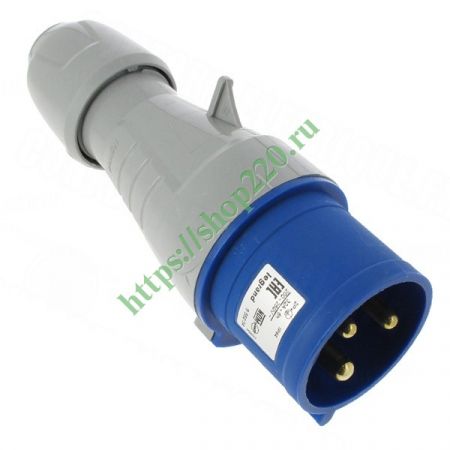 (56453) P17 IP44 вилка мобіл. 250В 16A 2К+З, Legrand