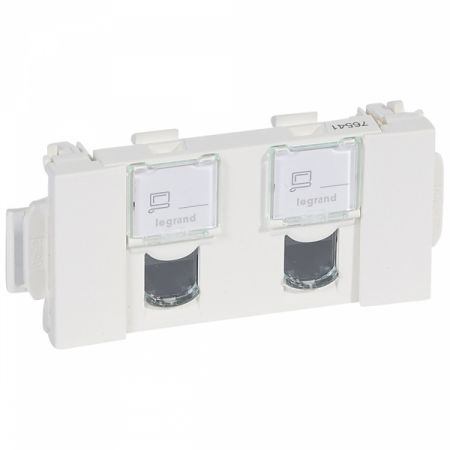 (76541) MOSAIC RJ45 UTP кат5е 2 мод CD, Legrand