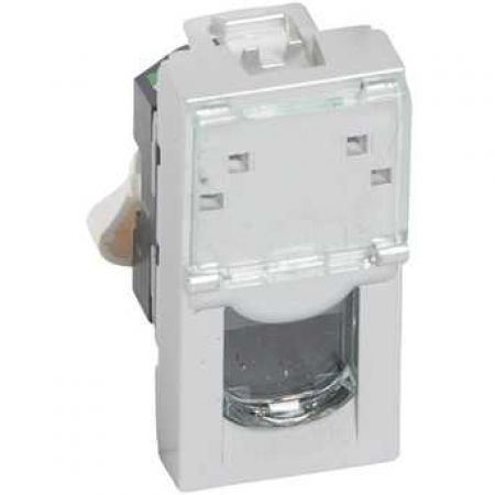 (79451) MOSAIC Розетка інформаційна RJ45 UTP кат.5E LCS²(1 модуль), колір Алюміній, Legrand
