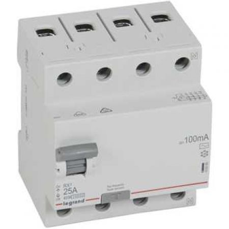 (402066) RX³ Диференційне Реле 100mA 25А 4п AC, Legrand