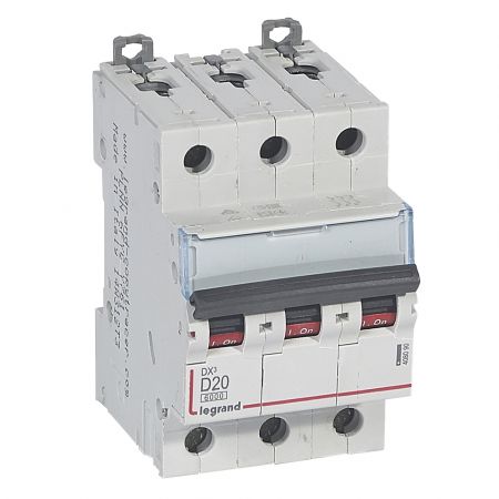 (408090) DX³ Автоматичний Вимикач 3П D 20A 10kA, Legrand