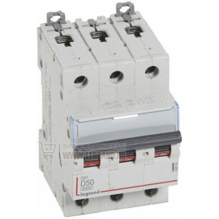 (408094) DX³ Автоматичний Вимикач 3П D 50A 10kA, Legrand