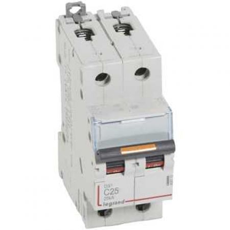 (409822) DX³ Автоматичний Вимикач 2П D 25A 25kA, Legrand