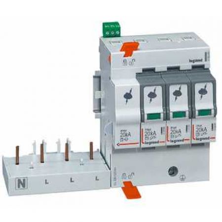 (412261) Блок ПЗІП Т2 3П+Н 20кА сигн. к, Legrand