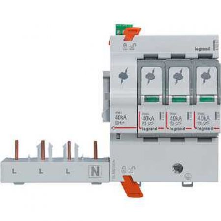 (412267) Блок ПЗІП Т2 3П+Н 40кА сигн. к, Legrand