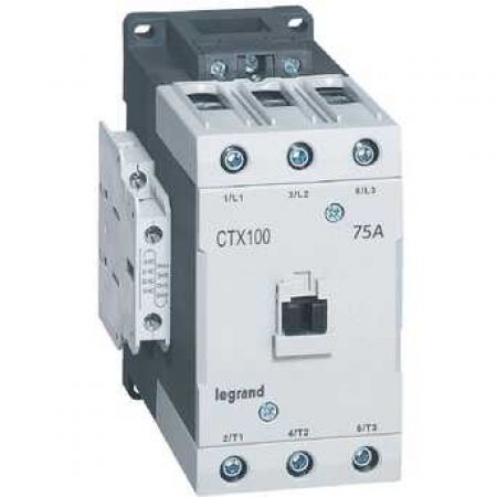 (416189) CTX³ 100 Контактор 3-полюсний 75A 2НВ2НЗ 415В AC гвинтовий зажим, Legrand