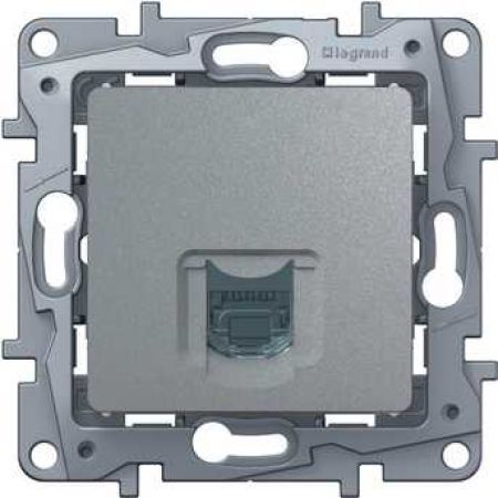 (672453) ETIKA Розетка RJ45 кат 6 UTP Алюміній, Legrand