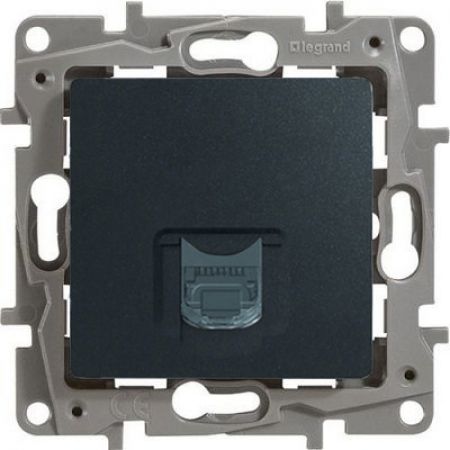(672641) ETIKA Розетка RJ45 Кат.5е UTP, колір Антрацит, Legrand