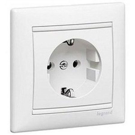 (694281) Valena Розетка 2К+З з рамкою Білий, Legrand