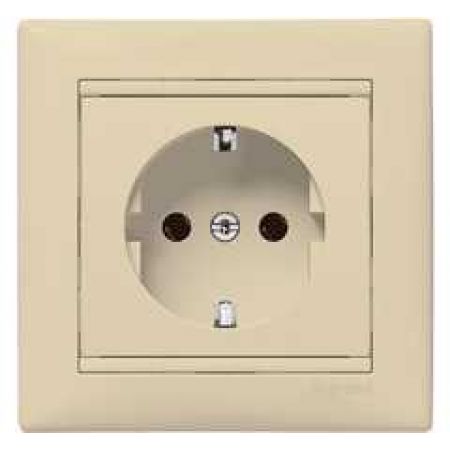 (695615) Valena Розетка 2К+З з рамкою Слонова кістка, Legrand