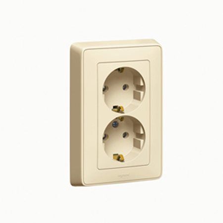 (695918) Cariva Розетка 2х2К+З Слонова кістка, Legrand