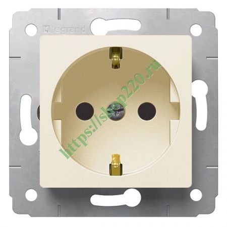 (695946) Cariva Розетка 2К+З Білий, Legrand