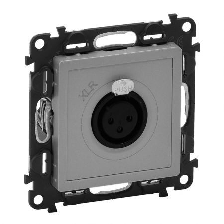 (753373) Valena LIFE Розетка XLR 3-полюсна, гніздо Алюміній, Legrand