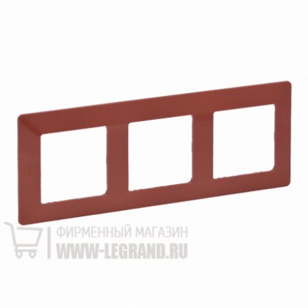 (754073) Valena LIFE Рамка 3 пости Теракота, Legrand
