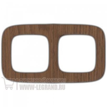 (754462) Valena ALLURE Рамка 2 пости Горіх, Legrand