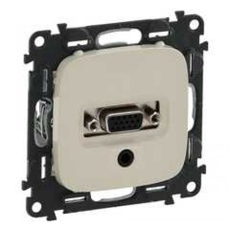 (754706) Valena ALLURE Розетка HD15-Jack 3,5мм Слонова кістка, Legrand