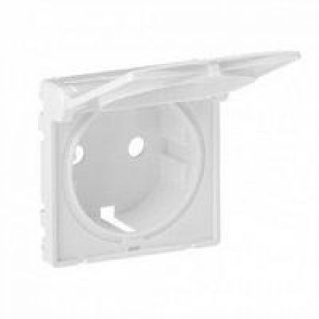 (754840) Valena LIFE Накладка розетки 2К+З з кришкою Білий, Legrand