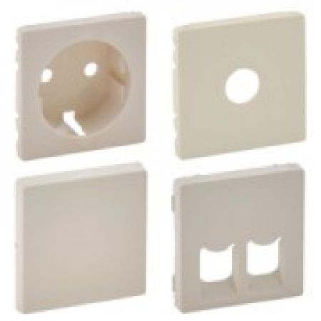 (755421) Valena LIFE Лицьова панель розетки RJ11+RJ45 Слонова кістка, Legrand