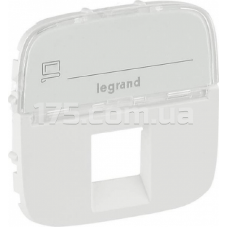 (755475) Valena ALLURE Лицьова панель RJ11/RJ45 з текстом Білий, Legrand