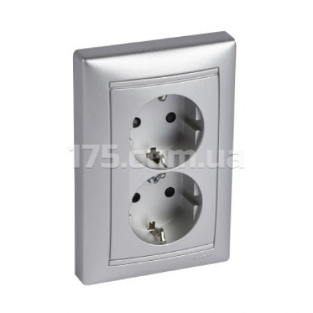 (770248) Розетка 2X2К+З в зборі шт безгвинт АЛМ VLN, Legrand