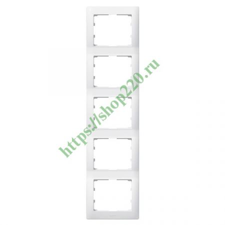 (771009) Galea Life Рамка 5 Постів Вертикальна; колір White, Legrand