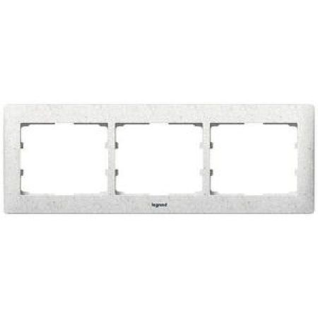 (771713) Galea Life Рамка 3 Пости Горизонтальна; колір Corian Everest, Legrand