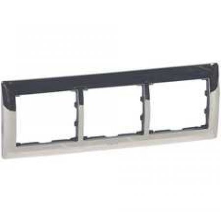 (771933) Galea Life Рамка 3 Пости Горизонтальна; колір Metal Chrome, Legrand