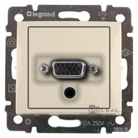 (774182) Valena Розетка HD15+Jack 3,5мм Слонова кістка, Legrand