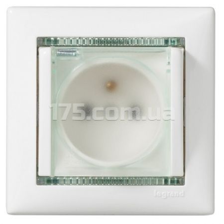 (774220) Valena Розетка 2К+З зі шторками та кришкою IP44 Білий, Legrand