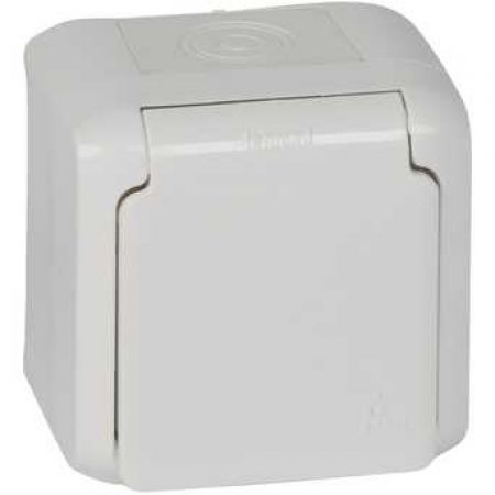 (782373) Forix Розетка 2К+З зі шторками IP44 Білий, Legrand