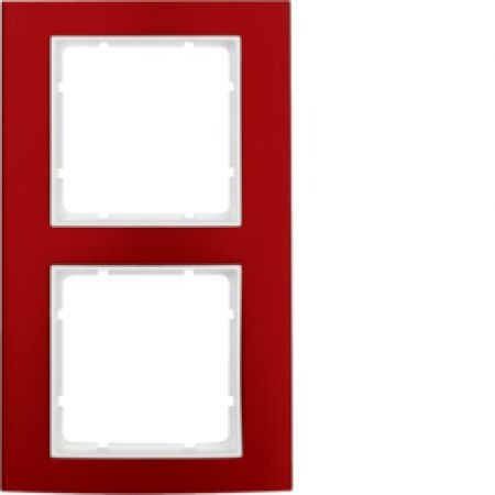 (10123022) Рамка 2Х червона/пол.білизна B.3, Hager