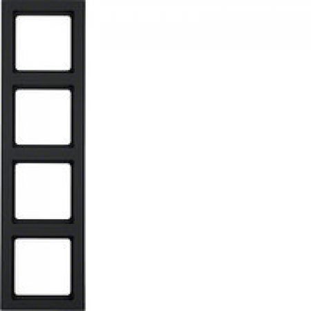 (10146096) Рамка 4Х антрацит, Q.3, Hager