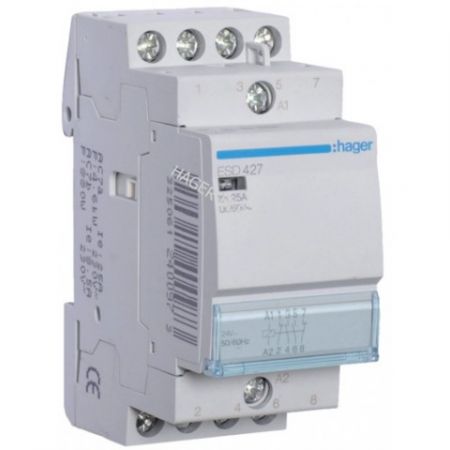 (ESD427) Контактор 25A, 2НВ+2НЗ, 24В, Hager