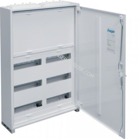 (FWB52N) Щит Univers IP44/II 800x550x161мм 72мод. з блоком для клем, Hager