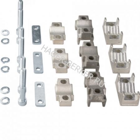 (LZ156) Комплект призмових зажимів, 3-пол., Cu/Al, для NH2, 2x150-185мм.кв., Hager