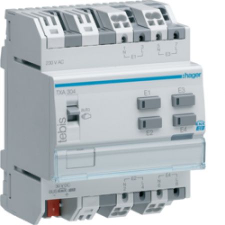 (TXA304) Бінарний вхід KNX 4-канальний 230В, Hager