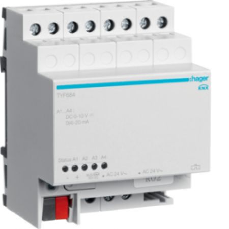 (TYF684) Аналоговий вихід KNX, 4-канальний, Hager