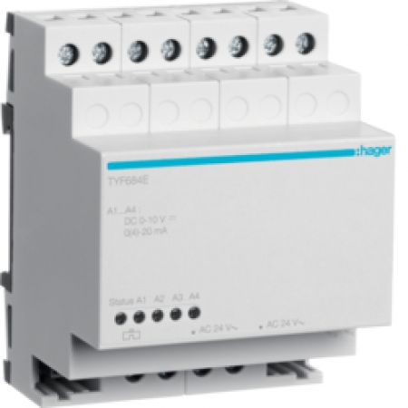 (TYF684E) Аналоговий вихід KNX, 4-канальний, Hager