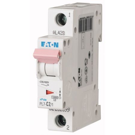 (262699) Авт вим 1п   2A PL7-C2/1 10kA EATON, Eaton