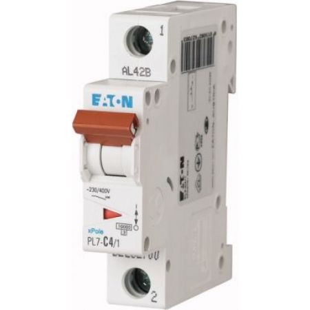 (262700) Авт вим 1п   4A PL7-C4/1 10kA EATON, Eaton