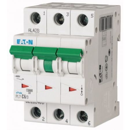 (263418) Авт вим 3п6A PL7-D6/3 10kA EATON, Eaton