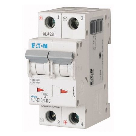(264902) Авт вим 2п  16A PL7-C16/2-DC 10kA EATON, Eaton