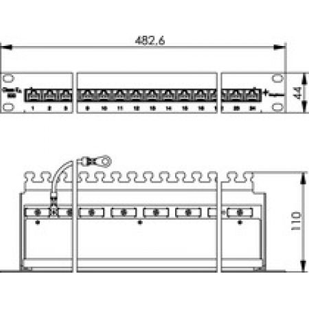 3AXD50000019534 G2 Кабельна панель IP20 G2 Панель кабелю IP20