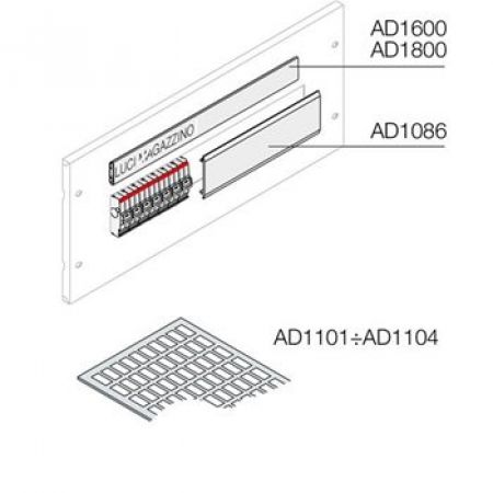 AD1102 Маркировка 192 шт. 2mod. 15x27 мм.  (hxw)