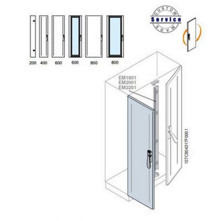 EC2280FC6K Часть двойной глухой двери 2200x600m(hxw)