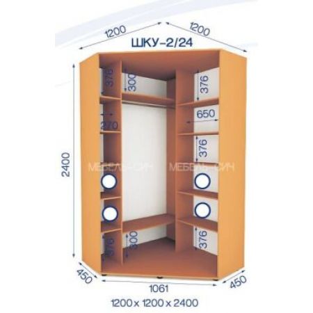 (E10R4) 2CPX045689R9999 Кутова шафа із задньою стінкою, ABB
