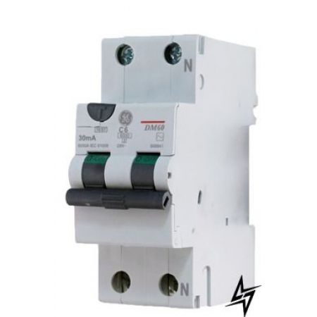 (609838) Диф. автом. вимикач DM60C06/030 2P AC, 6kA, General electric